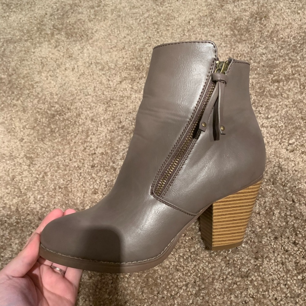 Taupe booties